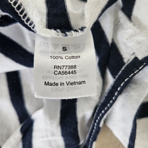 J. Crew Tie Back Top, Size Small, White with Navy Stripes - Picture 5 of 8